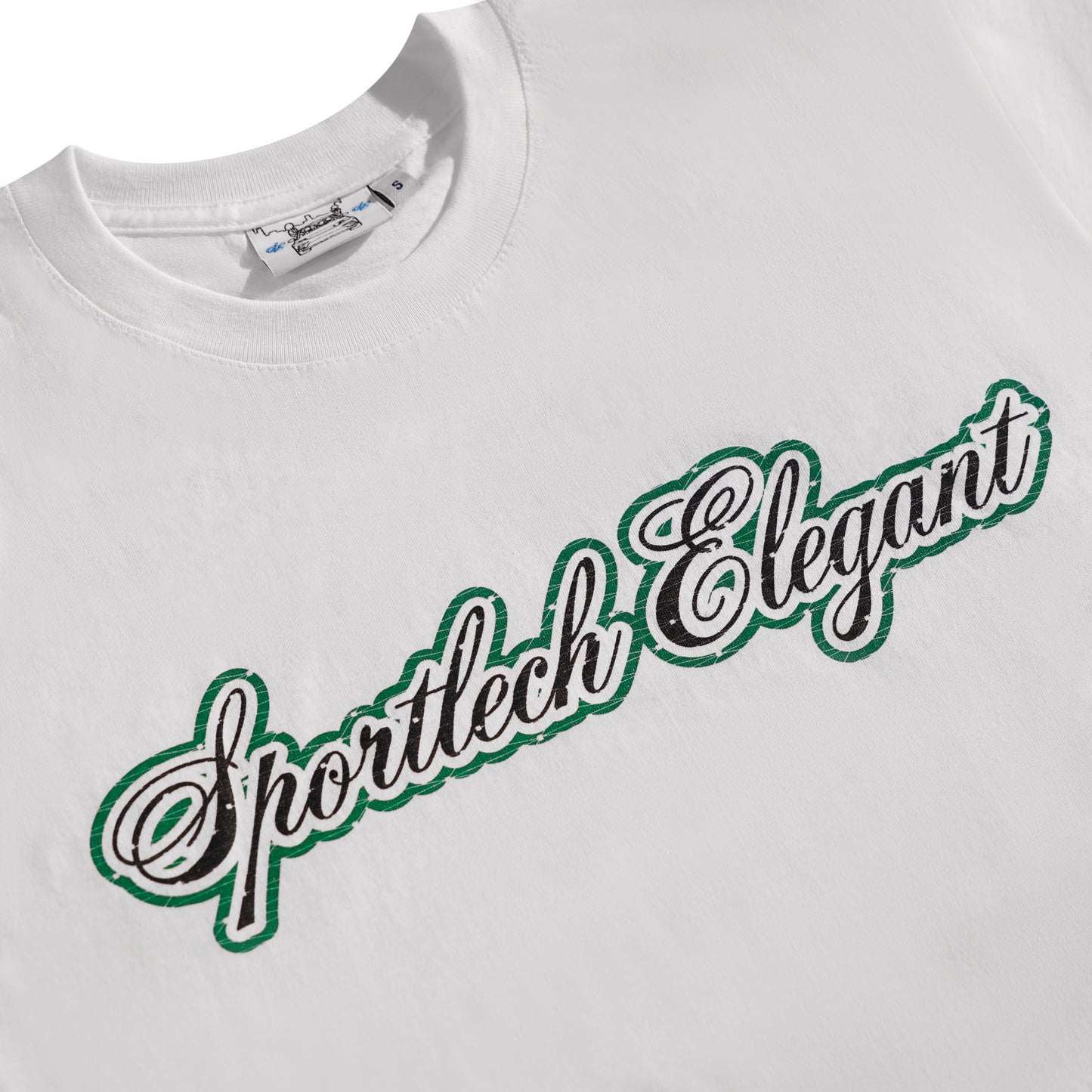 SE WHITE TSHIRT GREEN LOGO