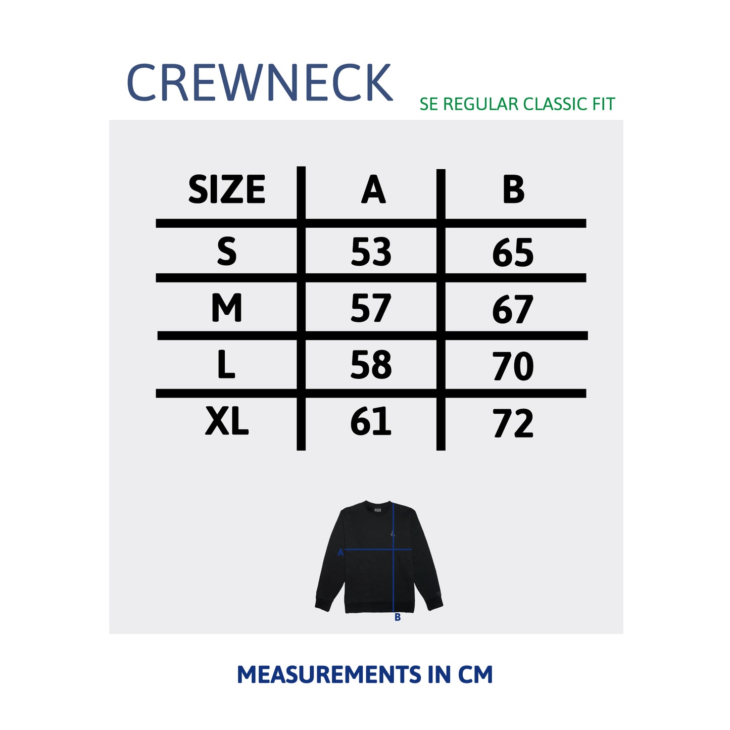 SE BLACK BASIC CREWNECK